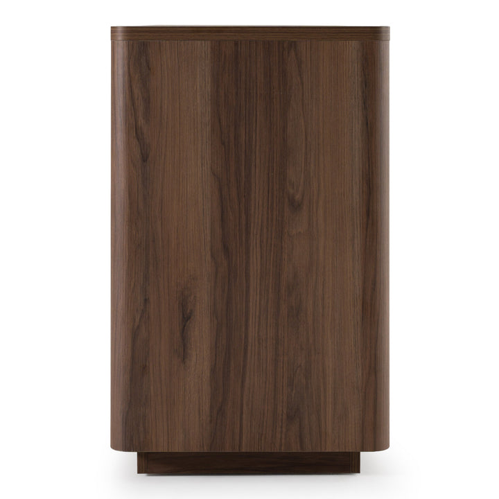 Roma  Modern Walnut + Gold Dresser