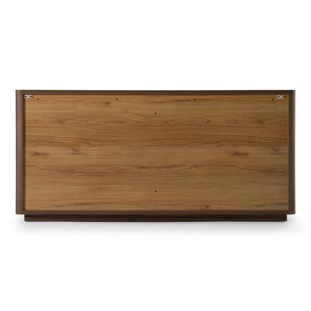 Roma - Modern Walnut + Gold Dresser