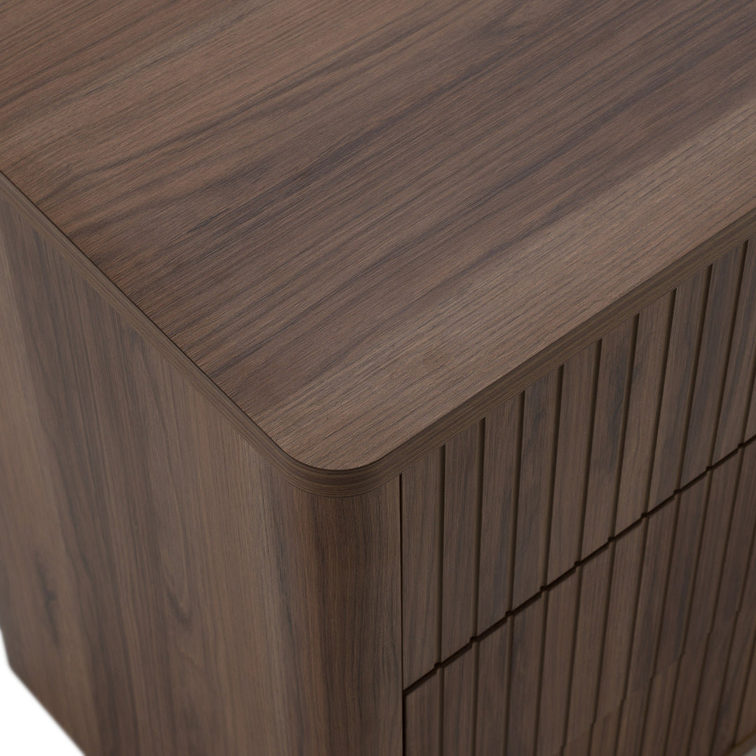 Roma - Modern Walnut + Gold Dresser