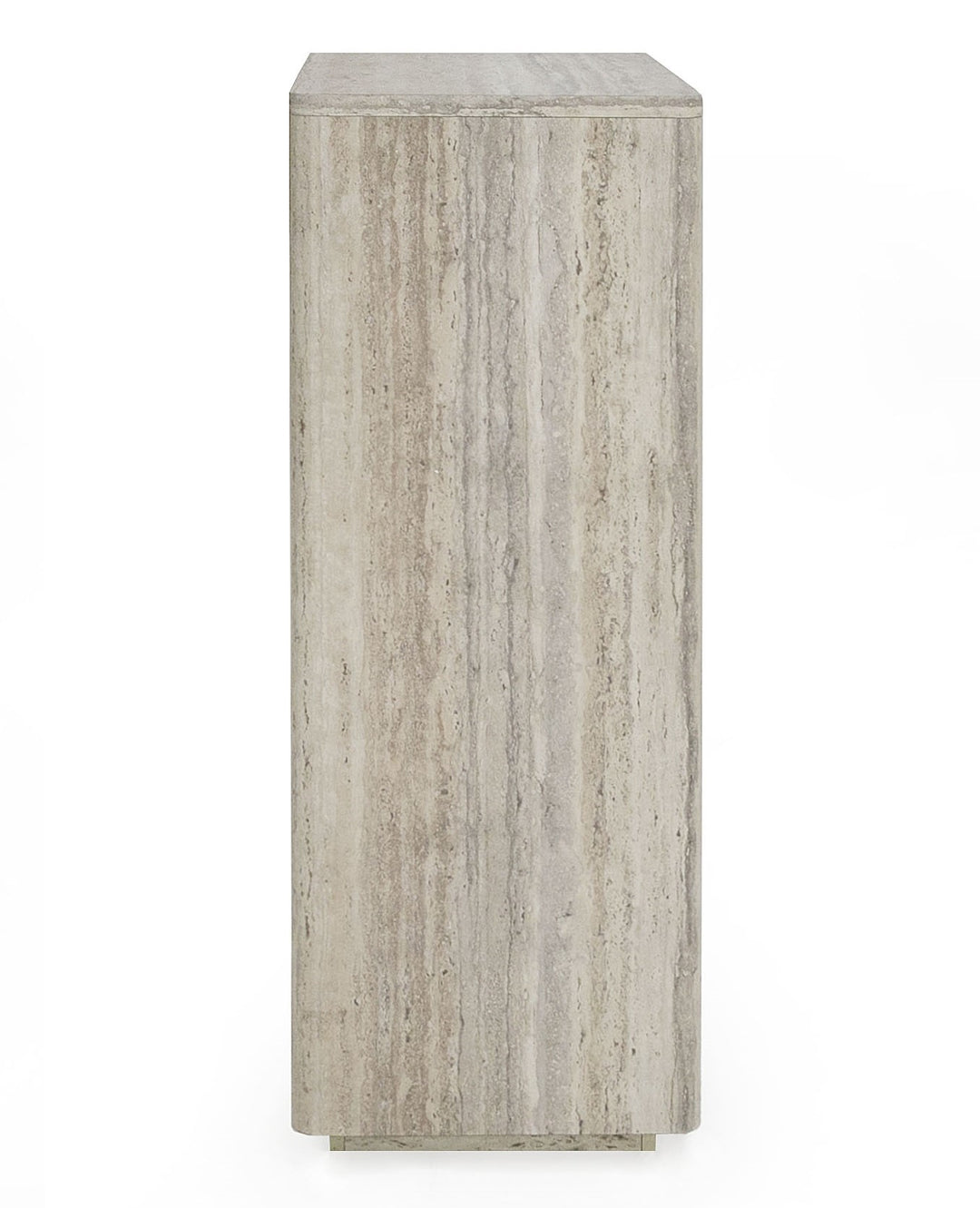 Roma - Modern Faux Travertine + Gold Chest