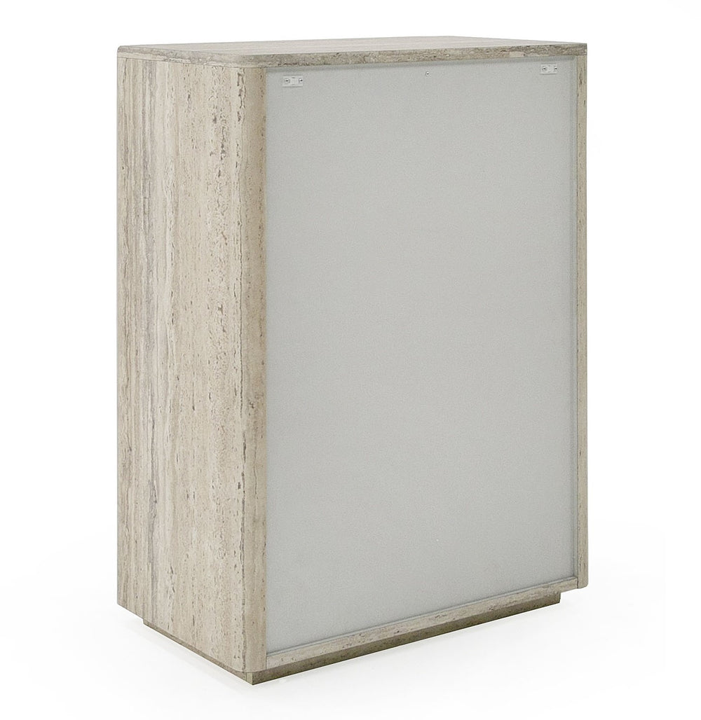Roma - Modern Faux Travertine + Gold Chest - View 6