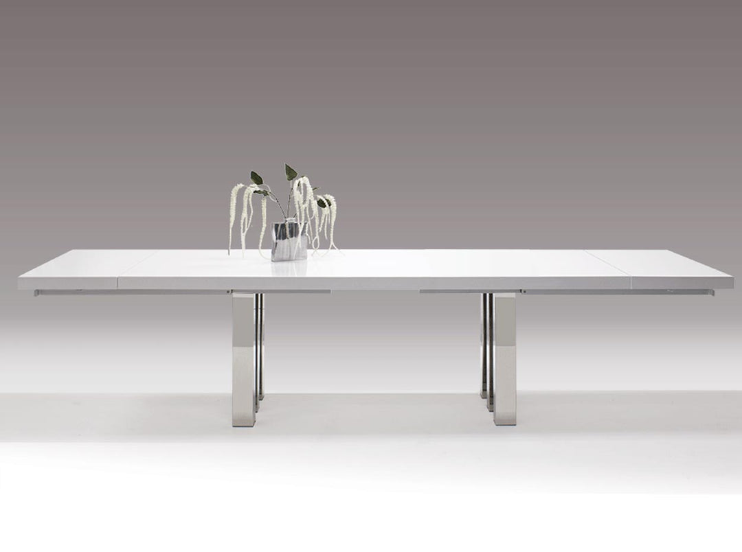 94" - 134" Roma Dining Table with Stainless Steel Base
