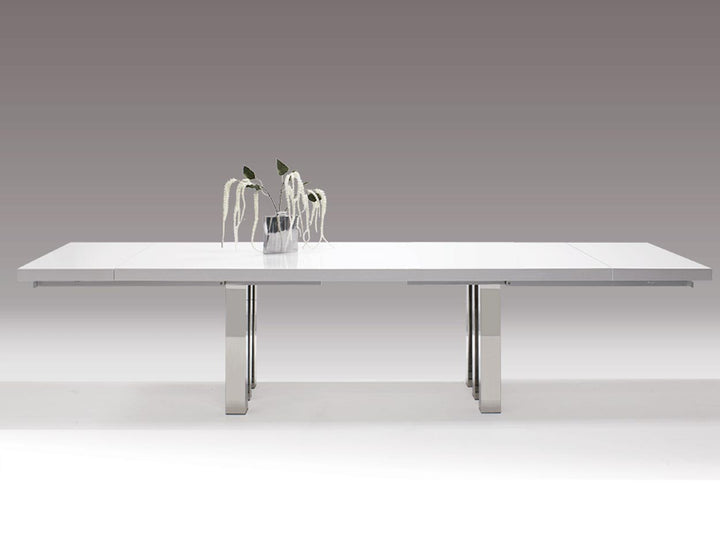 94" - 134" Roma Dining Table with Stainless Steel Base