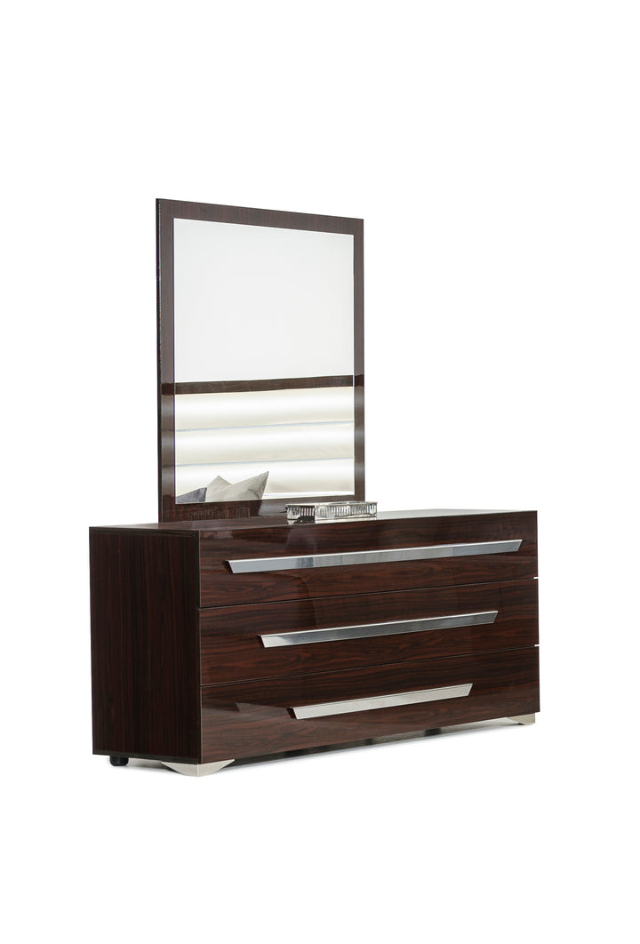 Romano Italian Modern Ebony Mirror