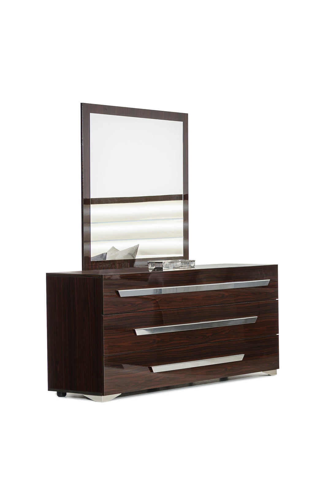 Romano Italian Modern Ebony Mirror