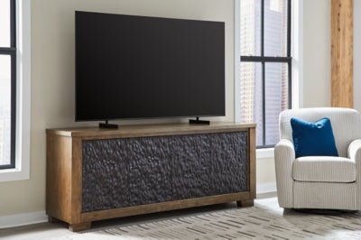 Rosswain 80" TV Stand - Dark Brown TV Stand modern furniture Contempo Furniture