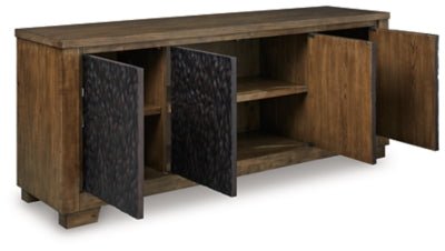 Rosswain 80" TV Stand - Dark Brown TV Stand modern furniture Contempo Furniture