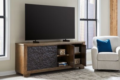Rosswain 80" TV Stand - Dark Brown TV Stand modern furniture Contempo Furniture