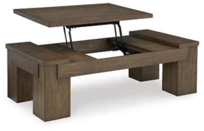 Rosswain Lift - Top Coffee Table - Dark Brown Cocktail Table modern furniture Contempo Furniture