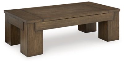 Rosswain Lift - Top Coffee Table - Dark Brown Cocktail Table modern furniture Contempo Furniture