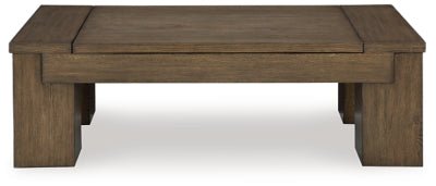 Rosswain Lift - Top Coffee Table - Dark Brown Cocktail Table modern furniture Contempo Furniture