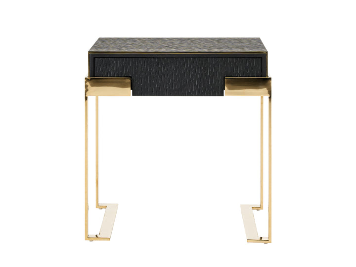 Rothsay - Modern Wenge + Gold Nightstand
