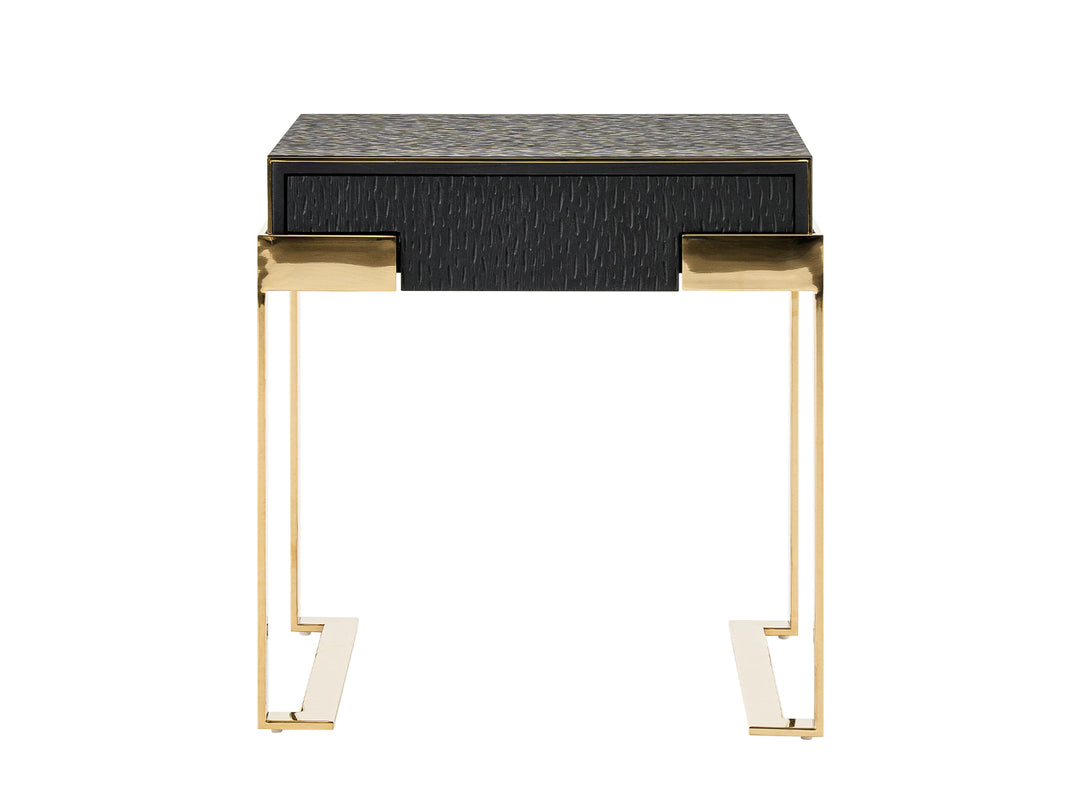 Rothsay - Modern Wenge + Gold Nightstand