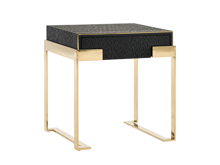 Rothsay - Modern Wenge + Gold Nightstand