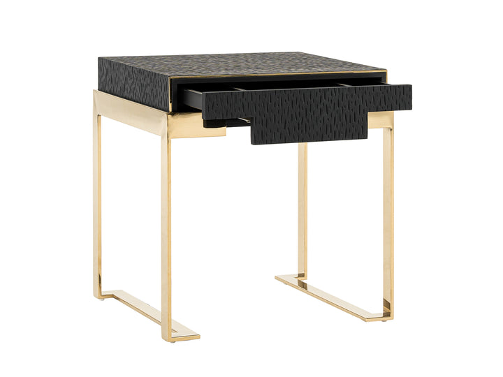 Rothsay - Modern Wenge + Gold Nightstand