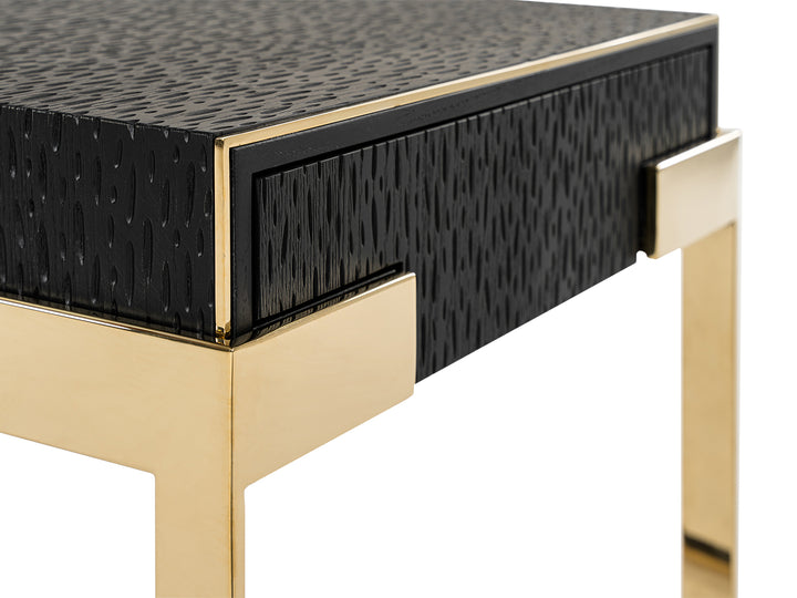 Rothsay - Modern Wenge  Gold Nightstand