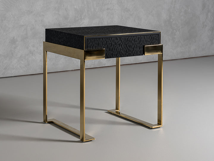 Rothsay - Modern Wenge + Gold Nightstand