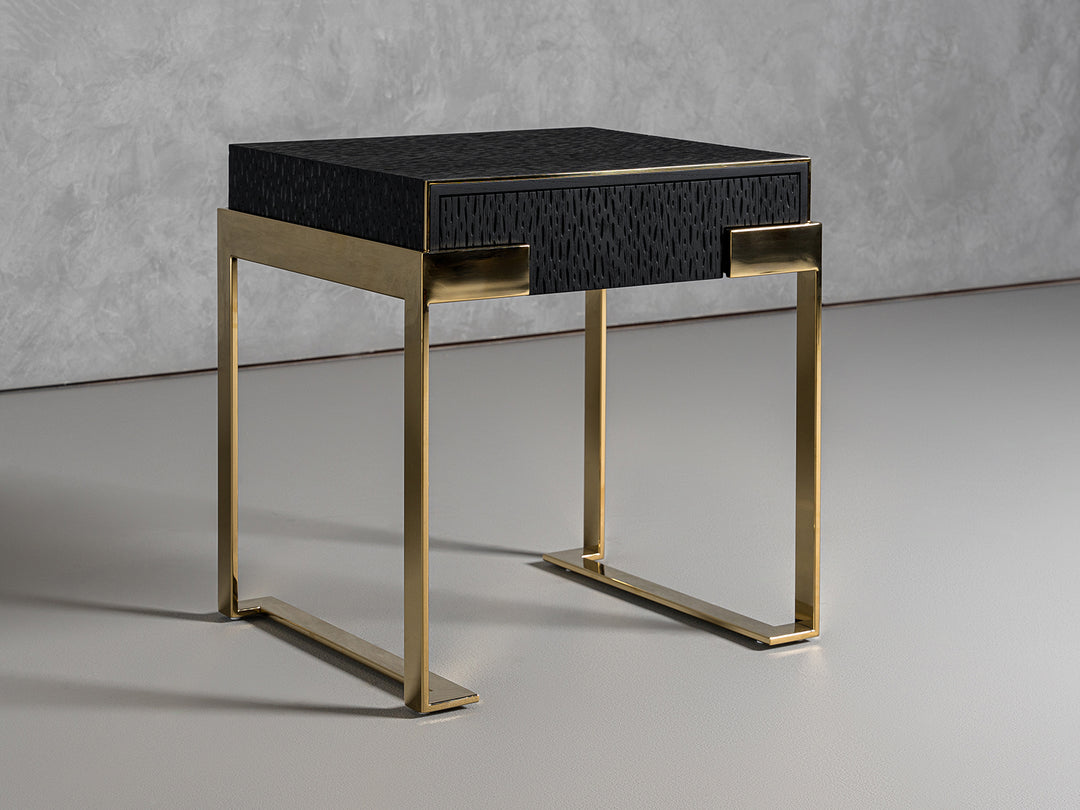 Rothsay - Modern Wenge + Gold Nightstand