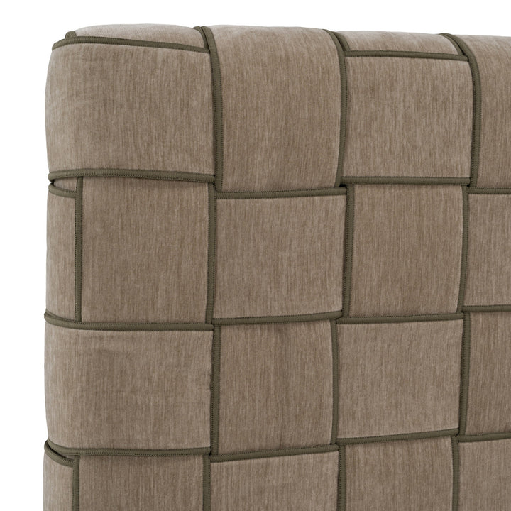 Rousey - Modern Taupe Fabric Bed