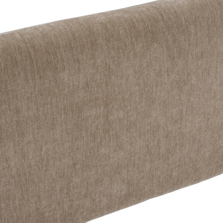 Rousey - Modern Taupe Fabric Bed