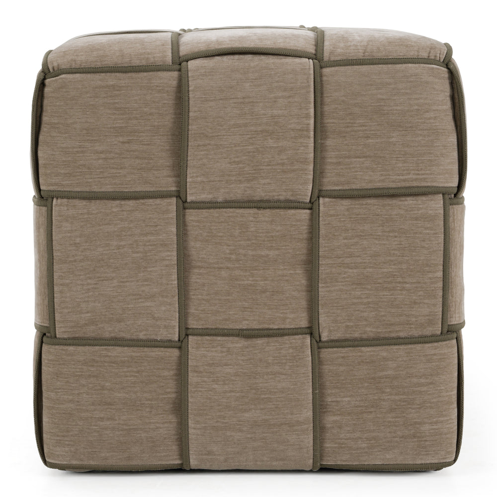 Rousey - Modern Taupe Fabric Bench - View 2
