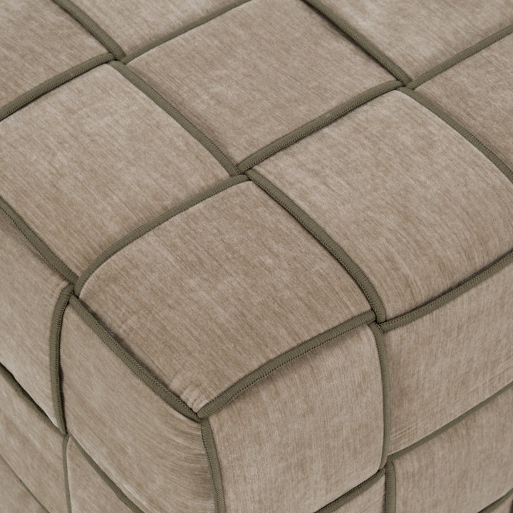 Rousey - Modern Taupe Fabric Bench