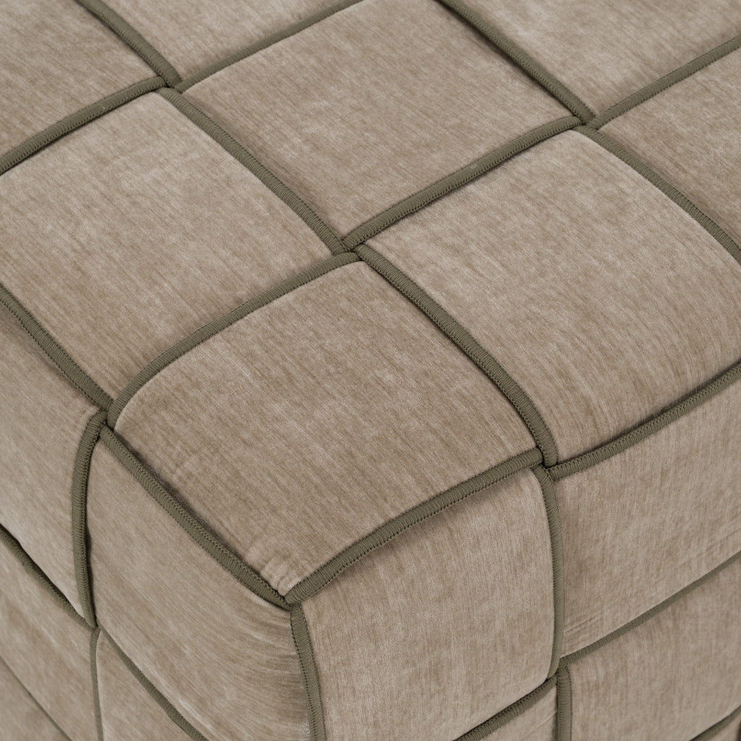 Rousey - Modern Taupe Fabric Bench