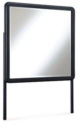 Rowanbeck Bedroom Mirror - Black Mirror modern furniture Contempo Furniture