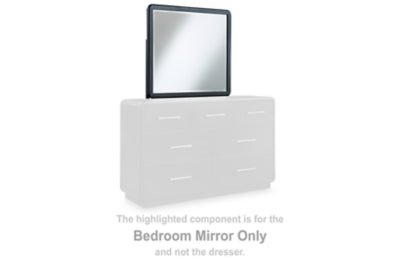 Rowanbeck Bedroom Mirror - Black Mirror modern furniture Contempo Furniture