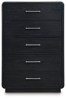 Rowanbeck Chest of Drawers - Black Accent Chest modern furniture Contempo Furniture