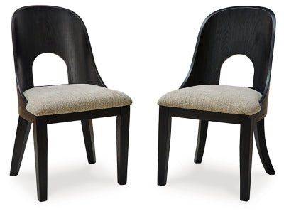 Rowanbeck Dining Chair - Black Chair Set modern furniture Contempo Furniture