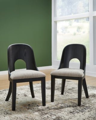 Rowanbeck Dining Chair - Black Chair Set modern furniture Contempo Furniture