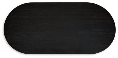 Rowanbeck Dining Table - Black Dining Table modern furniture Contempo Furniture
