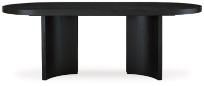 Rowanbeck Dining Table - Black Dining Table modern furniture Contempo Furniture