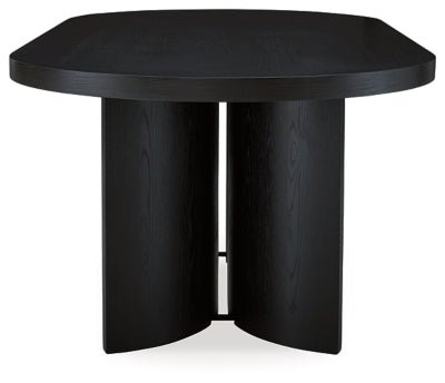 Rowanbeck Dining Table - Black Dining Table modern furniture Contempo Furniture