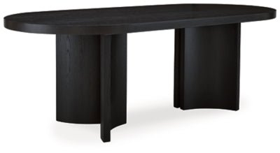 Rowanbeck Dining Table - Black Dining Table modern furniture Contempo Furniture