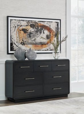 Rowanbeck Dresser - Black Dresser modern furniture Contempo Furniture