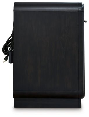 Rowanbeck Nightstand - Black Nightstand w/ Charging Station modern furniture Contempo Furniture