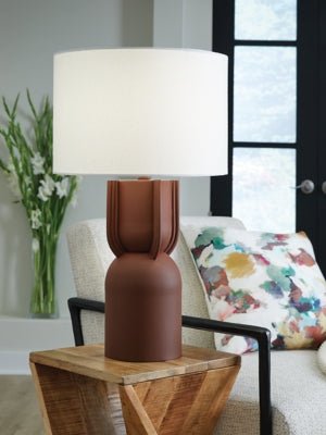 Rowandale Table Lamp - Red Table Lamp modern furniture Contempo Furniture