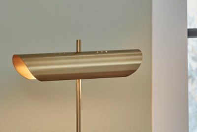 Rowleigh Desk Lamp - Gold Table Lamp modern furniture Contempo Furniture