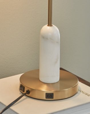 Rowleigh Desk Lamp - Gold Table Lamp modern furniture Contempo Furniture