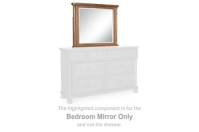 Rowlenstown Bedroom Mirror - Light Brown Mirror modern furniture Contempo Furniture