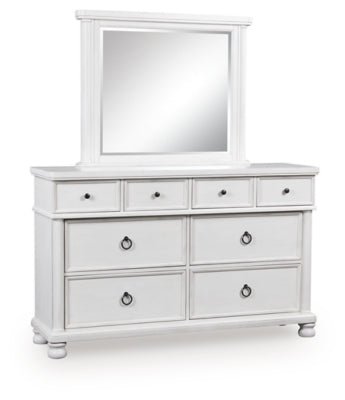 Rowlenstown Dresser and Mirror - White Dresser &amp; Mirror modern furniture Contempo Furniture