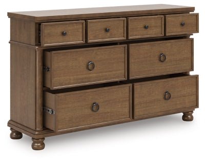 Rowlenstown Dresser - Light Brown Dresser modern furniture Contempo Furniture