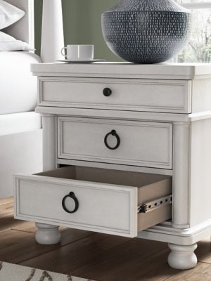 Rowlenstown Nightstand - White Nightstand w/ Charging Station modern furniture Contempo Furniture