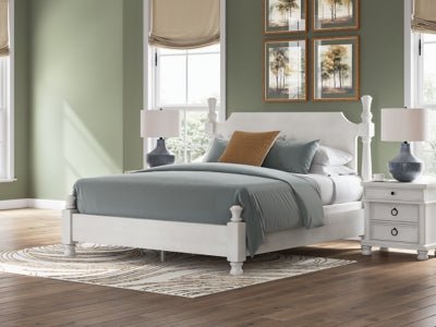 Rowlenstown Nightstand - White Nightstand w/ Charging Station modern furniture Contempo Furniture