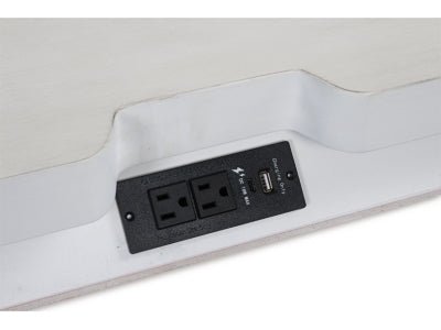 Rowlenstown Nightstand - White Nightstand w/ Charging Station modern furniture Contempo Furniture