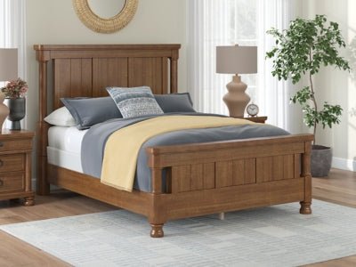 Rowlenstown Queen Poster Bed - Light Brown Poster Bed modern furniture Contempo Furniture