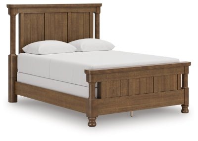 Rowlenstown Queen Poster Bed - Light Brown Poster Bed modern furniture Contempo Furniture