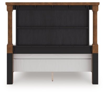 Rowlenstown Queen Poster Bed - Light Brown Poster Bed modern furniture Contempo Furniture